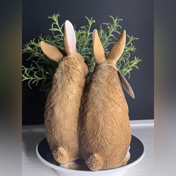 Easter Bunny Rabbit Family Of Three Tabletop Spring Decor NWT - Picture 4 of 4